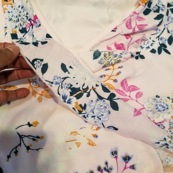 3/$20 Ruffled Cross Over Shirt - Picture 3 of 7